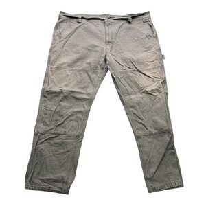 KEY 468.04 Carpenter Pants Mens 42x30 Gray Double Knee Workwear Denim